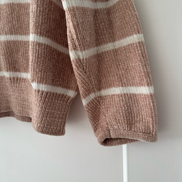Luv Lane beige and white striped sweater - Picture 3 of 5